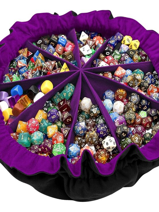 Other - Large Dice Bag with Pockets Drawstring Dice Bag DND Dice Storage Bag Big Capacit